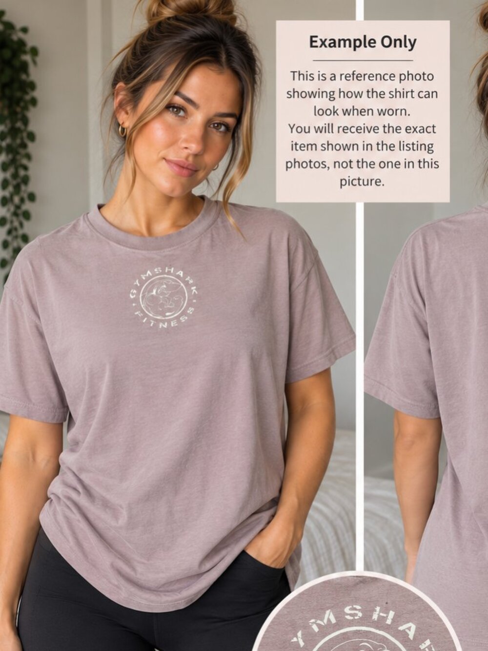 Gymshark Fitness Oversized T-Shirt Size S MauveTaupe Graphic Tee